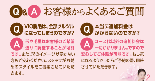 お客様からよくあるご質問