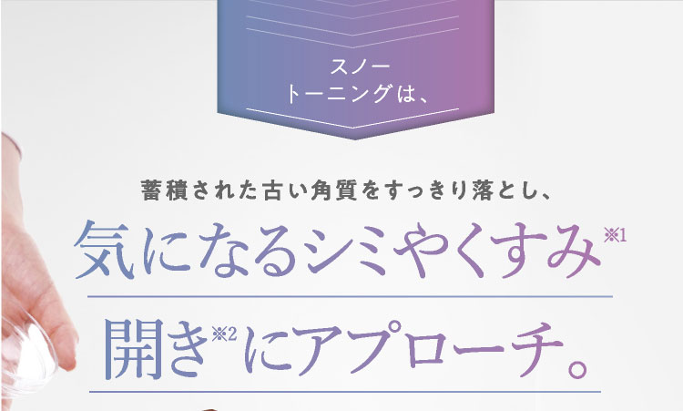 シミ・肝斑開き ※1汚れや古い角質による※2乾燥による