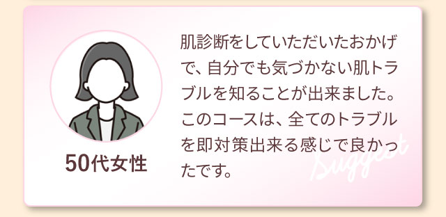 お客様の声　50代