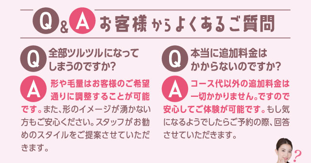 お客様からよくあるご質問